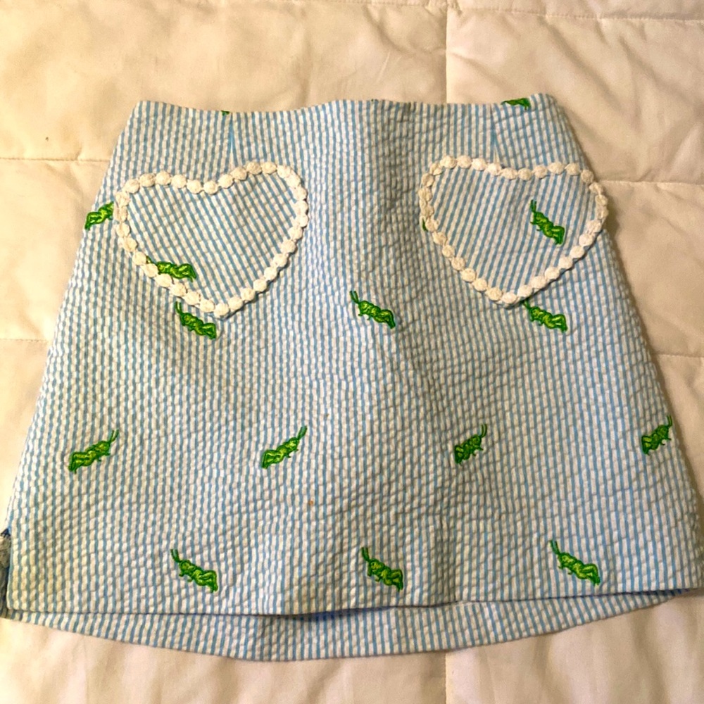 Lily Pulitzer girls size 6 sear sucker skirt